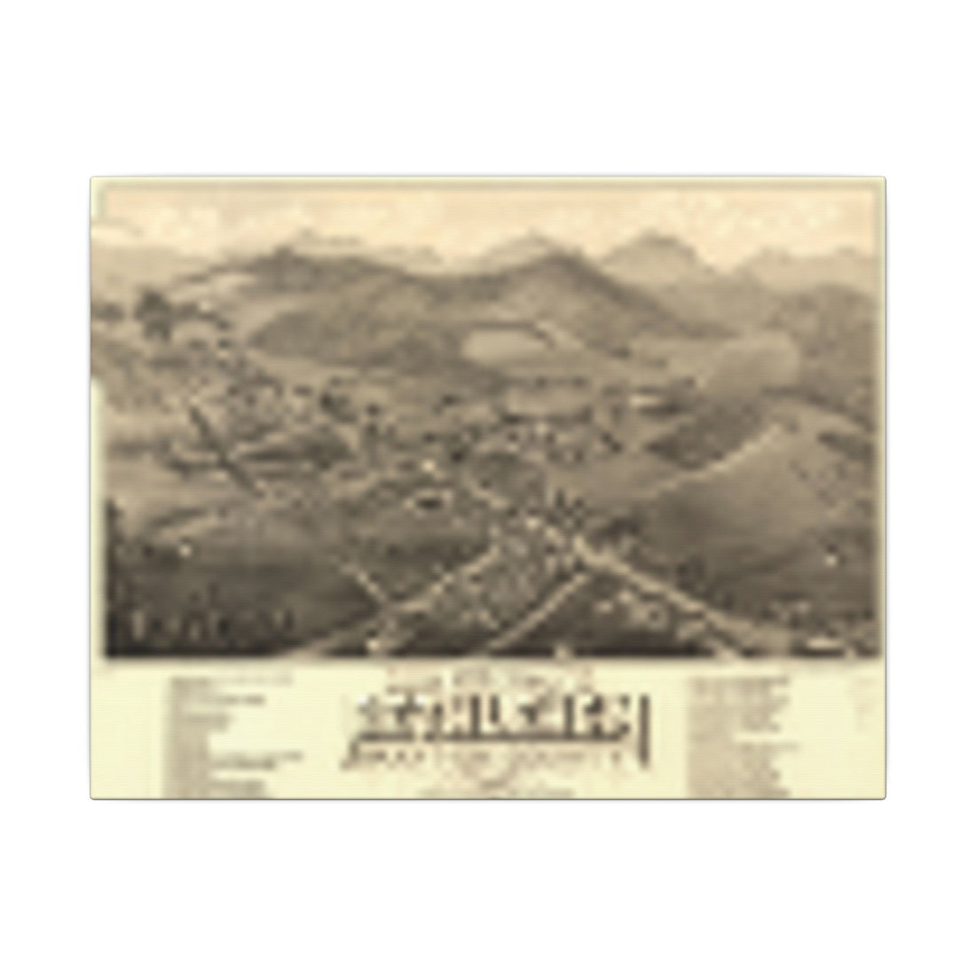 Bethlehem, New Hampshire 1883 — Bird's-Eye View Map on Canvas