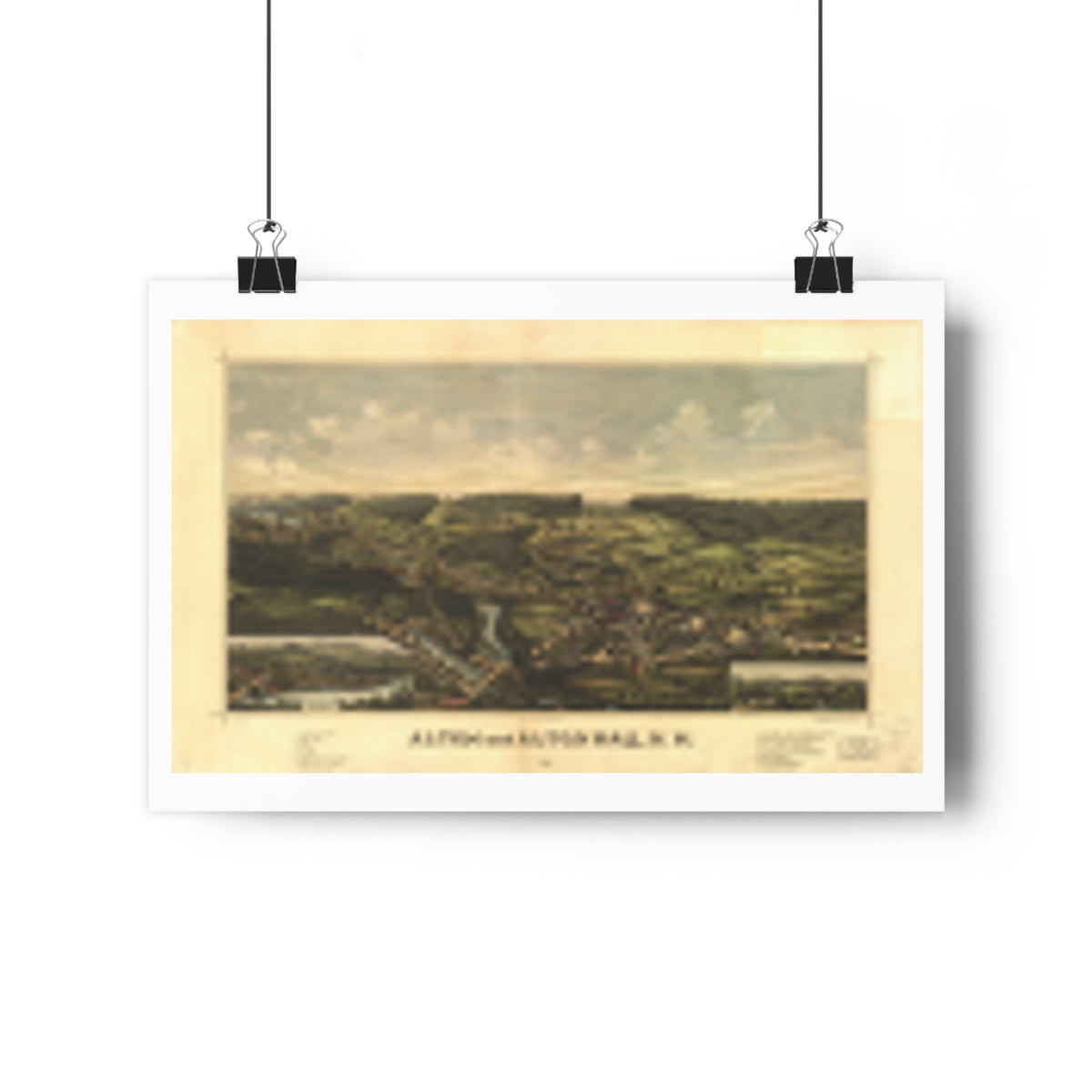 Alton, New Hampshire 1888 — Bird's-Eye View Map Print