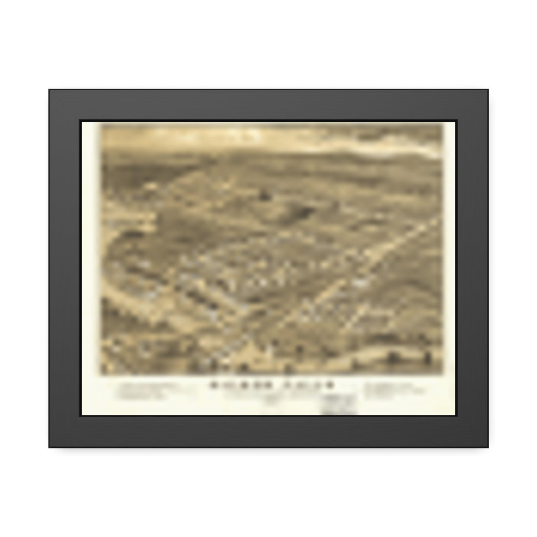 Rollinsford, New Hampshire 1877 — Framed Bird's-Eye View Map