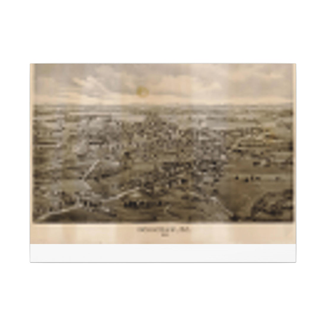 Kennebunk, Maine 1895 — Bird's-Eye View Map on Canvas