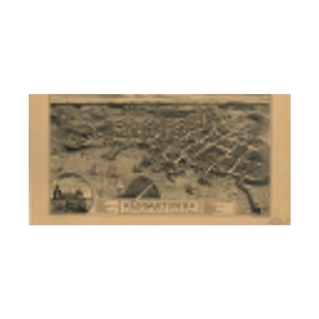 Edgartown, Massachusetts 1886 — Bird's-Eye View Map Print