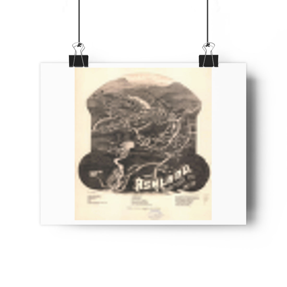 Ashland, New Hampshire 1883 — Bird's-Eye View Map Print