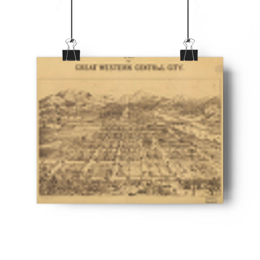Central City (Imaginary place), Colorado 1887 — Bird's-Eye View Map Print