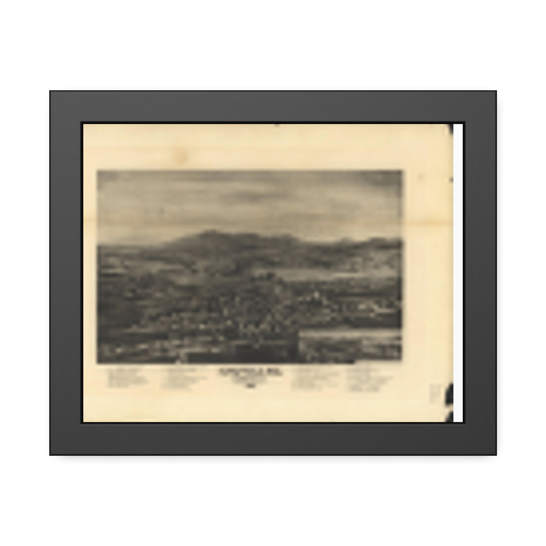 Kingfield, Maine 1895 — Framed Bird's-Eye View Map